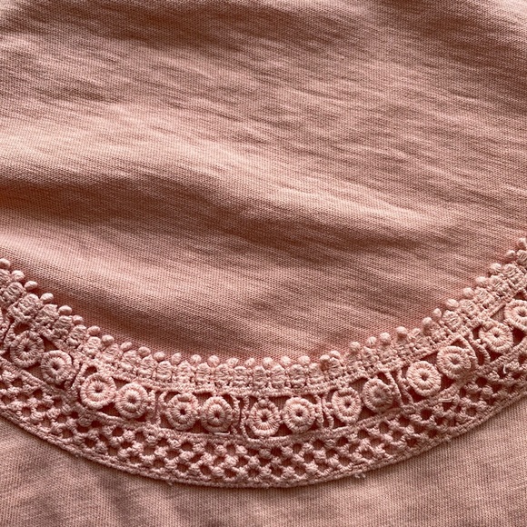 J Crew Light Peach Crochet Trim Tank Top, Size XL - Picture 6 of 6